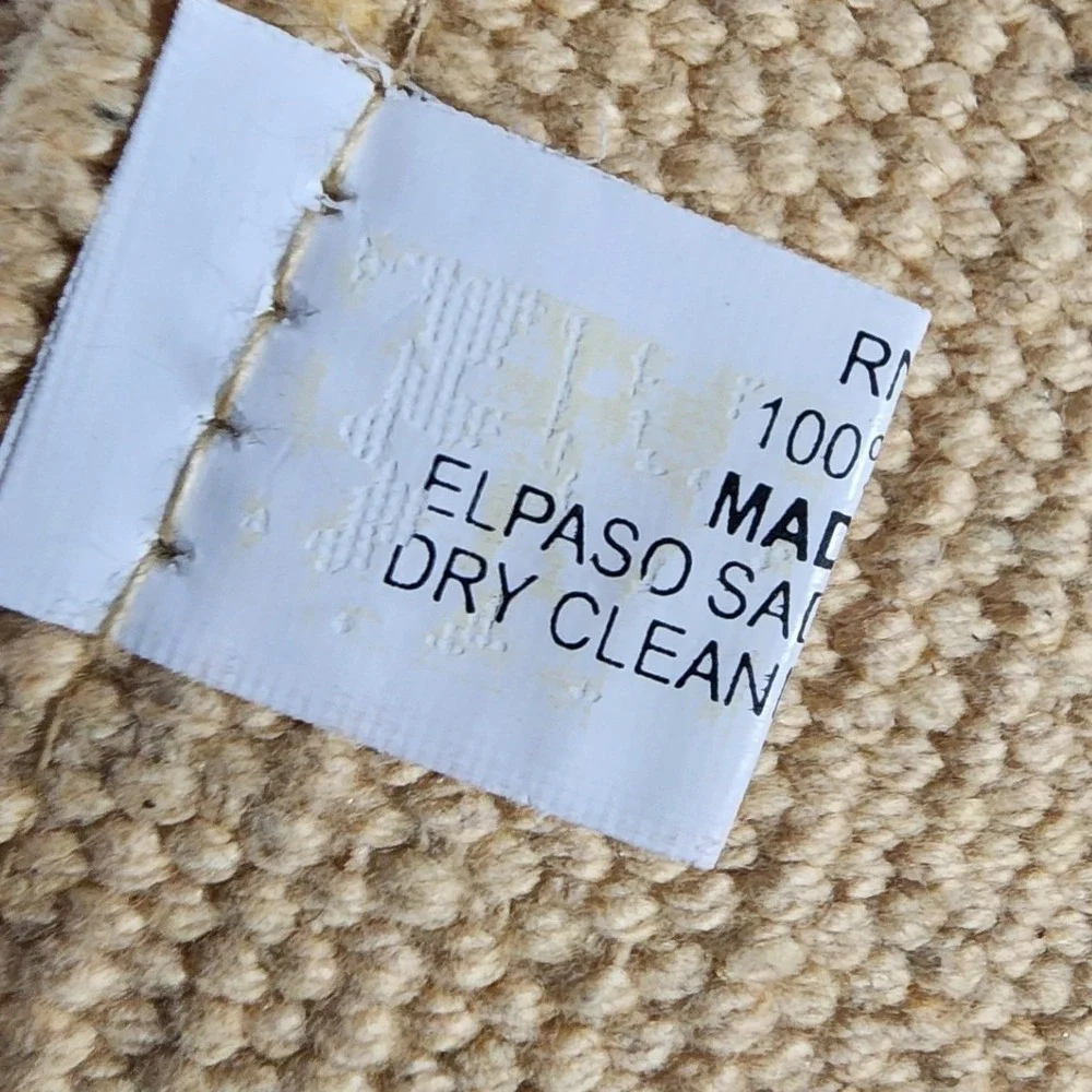 El Paso Saddleblanket Zia Sun Woven Cotton Place Mat Rug Southwest Tan 21x14